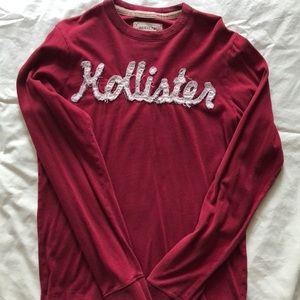 Men’s Hollister long sleeve red medium